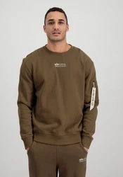 Alpha Industries Men Sweatshirts Organics Sweater Dunkelgrün/Khaki