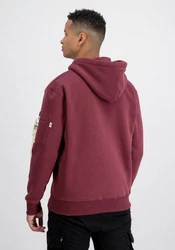 Alpha Industries Hoodie EMB  Dunkelrot/Rot/Bordeaux