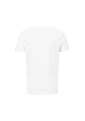 Alpha Industries T-Shirt Alpha Label T Puff Print Rot/Weiß/Creme