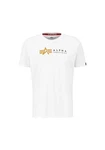Alpha Industries T-Shirt Alpha Label T Puff Print Rot/Weiß/Creme