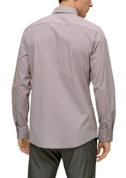 s.Oliver BLACK LABEL Langarmhemd Grau/Hellgrau/Lila