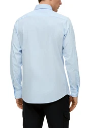 s.Oliver BLACK LABEL Langarmhemd Hellblau/Blau