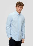 s.Oliver BLACK LABEL Langarmhemd Hellblau/Blau