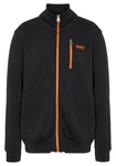 Man's World Sweatjacke mit Reißverschluss Schwarz/Dunkelgrau/Orange