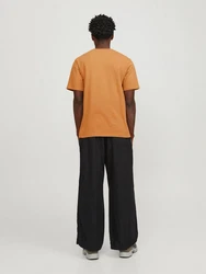 Jack & Jones Kurzarmshirt JCOLOGAN TEE CREW NECK Orange/Rot