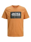 Jack & Jones Kurzarmshirt JCOLOGAN TEE CREW NECK Orange/Rot