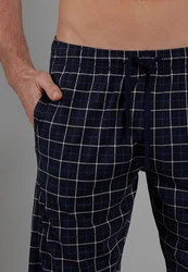 CECEBA Herren Schlafhose Bermuda Style Dallas Dunkelblau/Blau