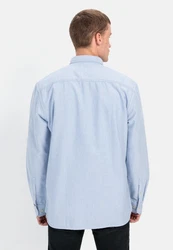 camel active Langarmhemd Hellblau/Blau/Dunkelblau