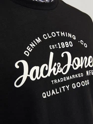 Jack & Jones Sweatshirt JJFOREST SWEAT CREW NECK Schwarz