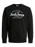 Jack & Jones Sweatshirt JJFOREST SWEAT CREW NECK Schwarz