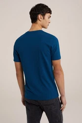 WE Fashion T-Shirt Dunkelblau/Blau