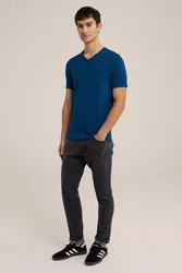 WE Fashion T-Shirt Dunkelblau/Blau