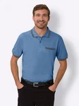 Sieh an! T-Shirt Kurzarm-Poloshirt Grau/Blau/Hellblau