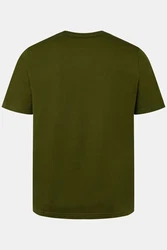 JP1880 T-Shirt Henley Basic Knopfleiste Dunkelgrün