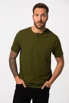 JP1880 T-Shirt Henley Basic Knopfleiste Dunkelgrün JP1880 T-Shirt Henley Basic Knopfleiste Dunkelgrün