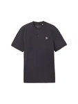 TOM TAILOR Poloshirt Basic mit Bomberkragen Dunkelblau/Dunkelgrau/Schwarz