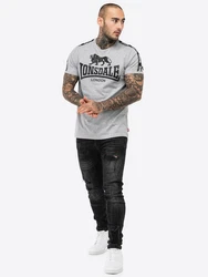 Lonsdale T-Shirt Stour Grau/Dunkelgrau/Braun
