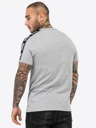 Lonsdale T-Shirt Stour Grau/Dunkelgrau/Braun