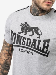 Lonsdale T-Shirt Stour Grau/Dunkelgrau/Braun