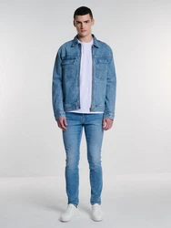 BIG STAR Skinny-fit Jeans DERIC Hellblau/Blau/Türkis