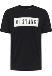 MUSTANG T-Shirt Austin schwarz/offwhite