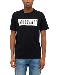MUSTANG T-Shirt Austin schwarz/offwhite