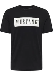 MUSTANG T-Shirt Austin schwarz/offwhite