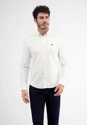 LERROS Langarmhemd Oxfordhemd Weiß/Creme