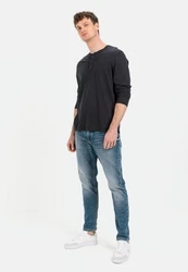 camel active Henleyshirt NOS Hellblau/Schwarz/Dunkelgrau/Grau/Dunkelblau