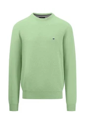 FYNCH-HATTON Strickpullover O-Neck Grün/Hellgrün