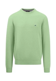 FYNCH-HATTON Strickpullover O-Neck Grün/Hellgrün