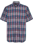Babista Kurzarmhemd ROMANTELLI Zeitloser Button-Down-Kragen blau kariert