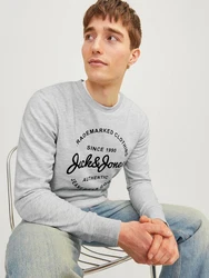 Jack & Jones Sweatshirt JJFOREST SWEAT CREW NECK Grau/Khaki