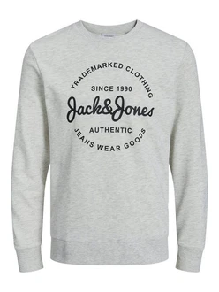 Jack & Jones Sweatshirt JJFOREST SWEAT CREW NECK Grau/Khaki Jack & Jones Sweatshirt JJFOREST SWEAT CREW NECK Grau/Khaki