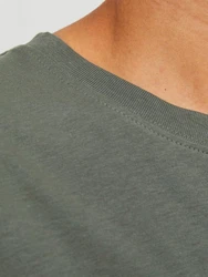 Jack & Jones Kurzarmshirt JCOLOGAN TEE CREW NECK Dunkelgrün/Grün