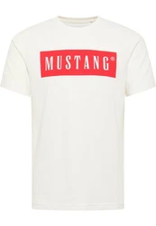 MUSTANG T-Shirt Austin creme/rot