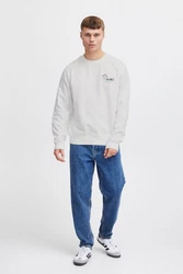 !Solid Rundhalspullover SDImran Weiß/Creme