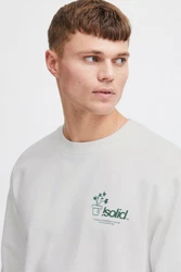 !Solid Rundhalspullover SDImran Weiß/Creme