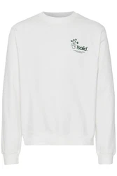 !Solid Rundhalspullover SDImran Weiß/Creme