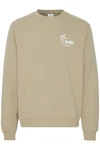 !Solid Rundhalspullover SDImran Khaki/Braun/Beige
