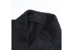 Allthemen Kurzmantel Wintermantel Slim Fit Dunkelblau/Dunkelgrau
