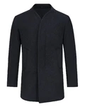 Allthemen Kurzmantel Wintermantel Slim Fit Dunkelblau/Dunkelgrau