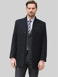 Allthemen Kurzmantel Wintermantel Slim Fit Dunkelgrau/Schwarz/Grau