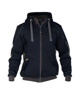 Dassy Hybridjacke Kapuzenpullover (1-St) Dunkelblau/Schwarz/Dunkelgrau