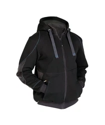 Dassy Hybridjacke Kapuzenpullover (1-St) Schwarz/Dunkelgrau/Dunkelblau/Grau