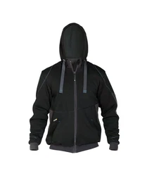 Dassy Hybridjacke Kapuzenpullover (1-St) Schwarz/Dunkelgrau/Dunkelblau/Grau