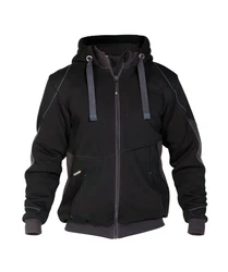 Dassy Hybridjacke Kapuzenpullover (1-St) Schwarz/Dunkelgrau/Dunkelblau/Grau
