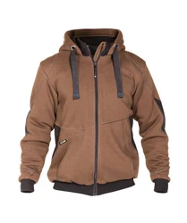 Dassy Hybridjacke Kapuzenpullover (1-St) Braun/Khaki