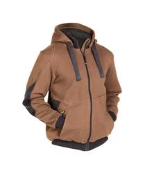 Dassy Hybridjacke Kapuzenpullover (1-St) Braun/Khaki