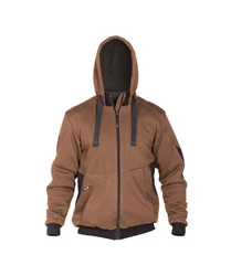 Dassy Hybridjacke Kapuzenpullover (1-St) Braun/Khaki